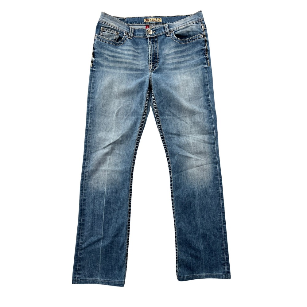 BKE Drew Bootcut Jeans Women 34x31 Blue Stretch Denim Western Y2K Cowgirl